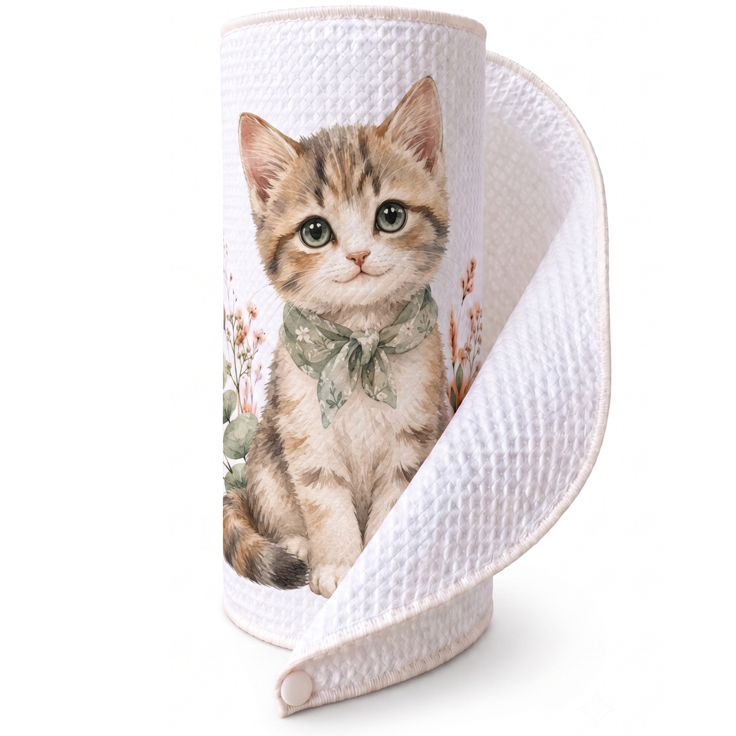 Toalla de papel lavable Gatito Eucalipto (acuarela)
