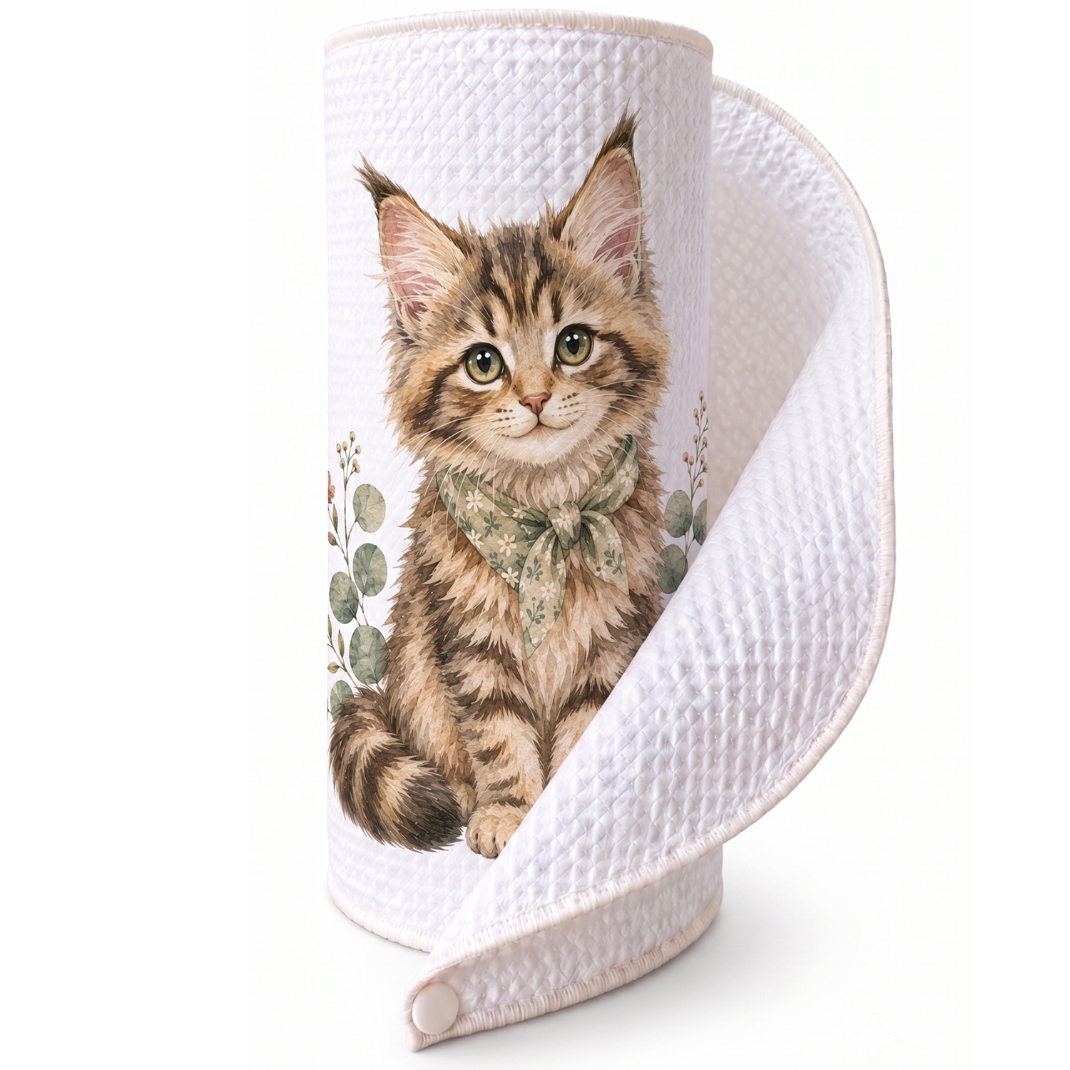 Toalla de papel lavable Gatito Maine Coon (acuarela)