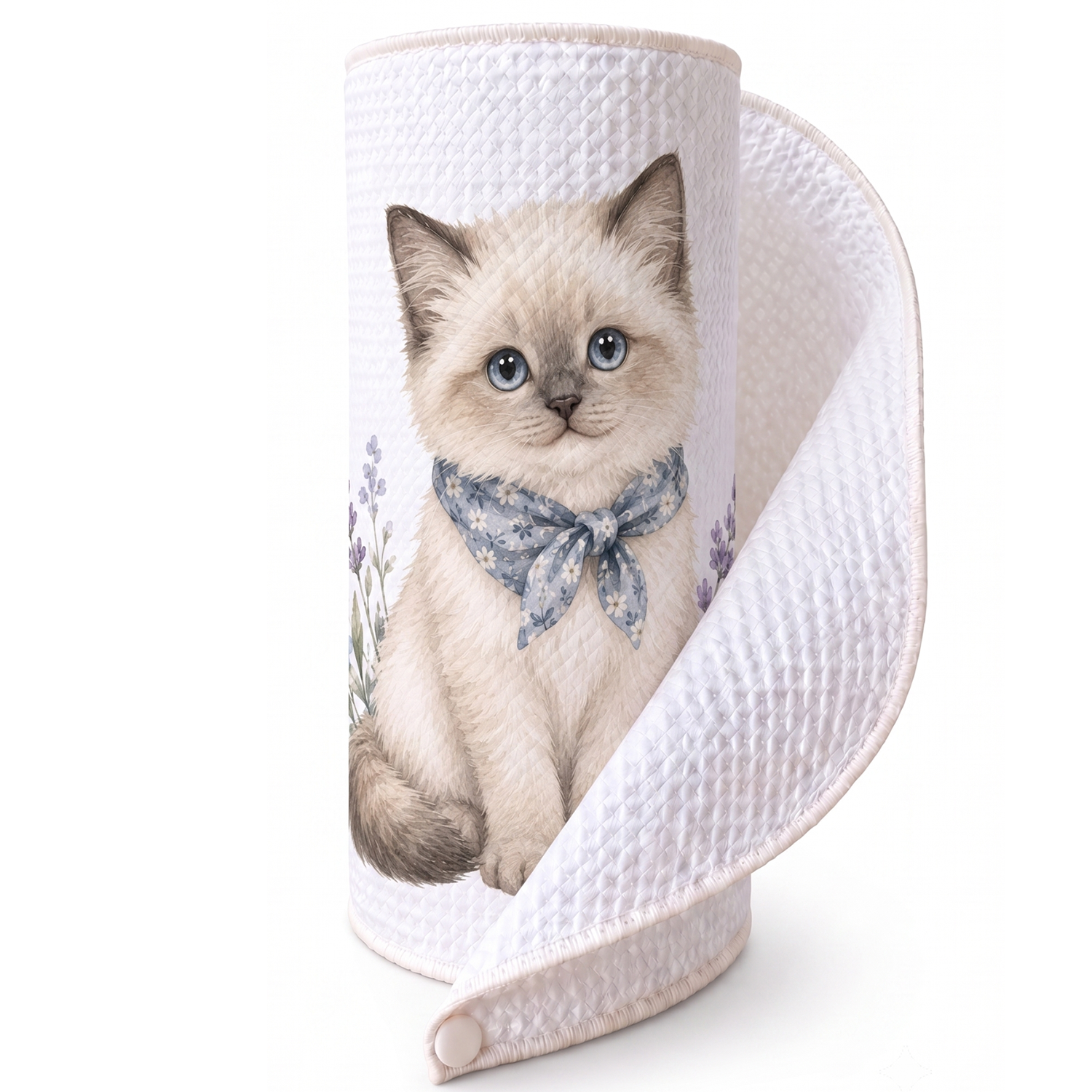 PaÃ±o de cocina lavable Lavender Kitten (acuarela)